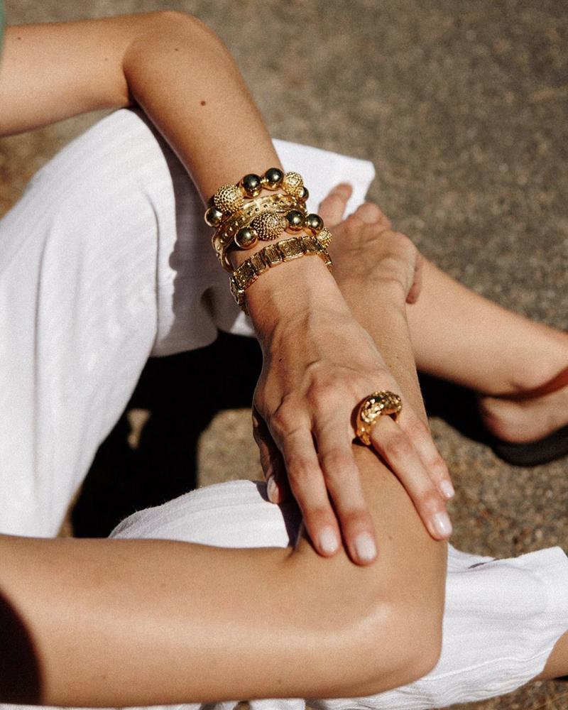 Vania Gold-Plated Cuff Bracelet