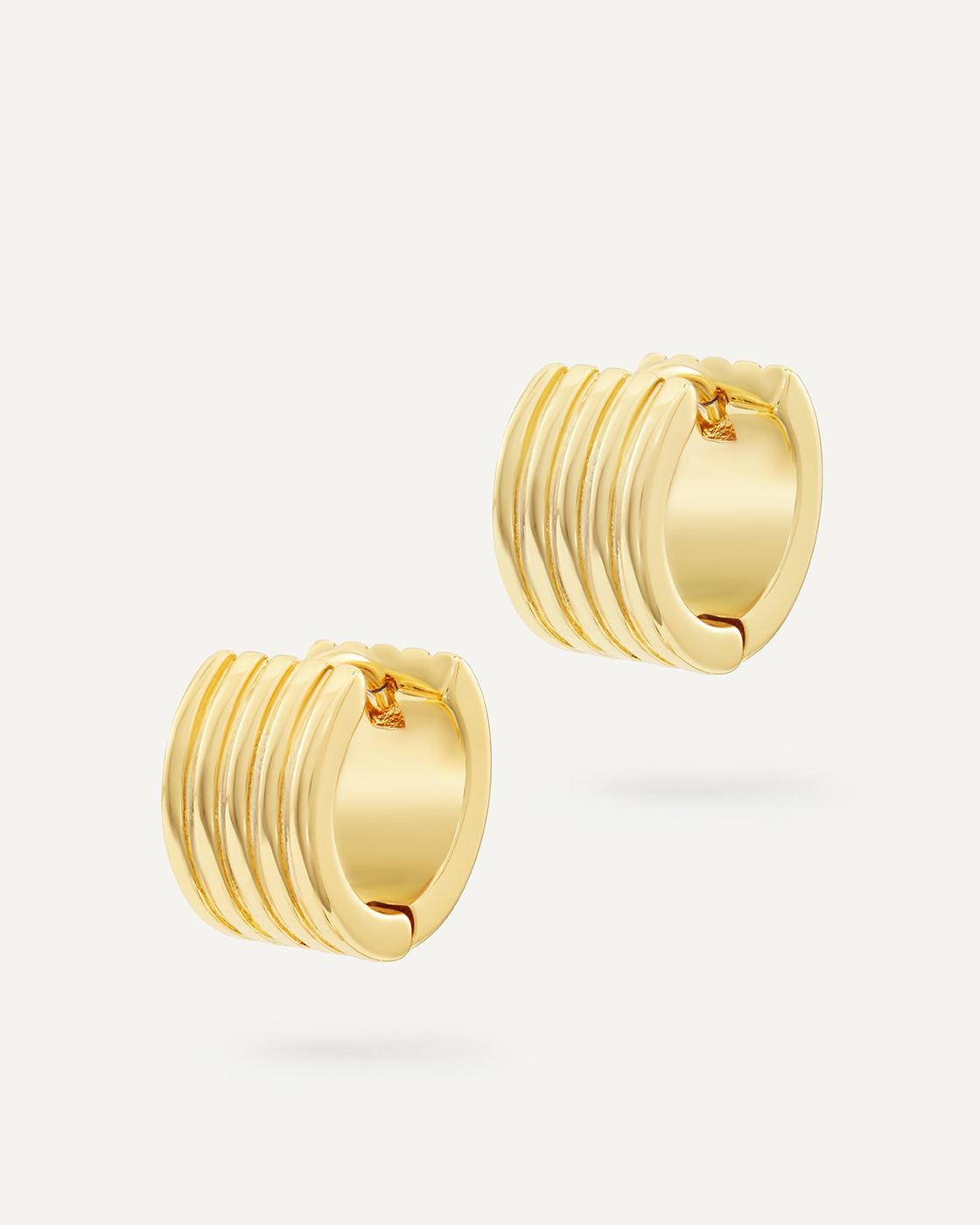 The Gigi Gold-Plated Ridged Earrings