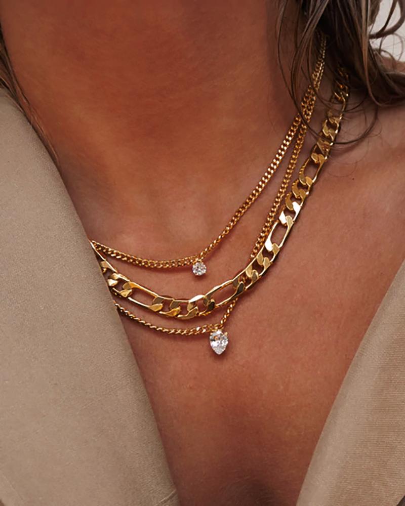 Bardot Vergoldete Halskette mit Zirkonia-Anhänger