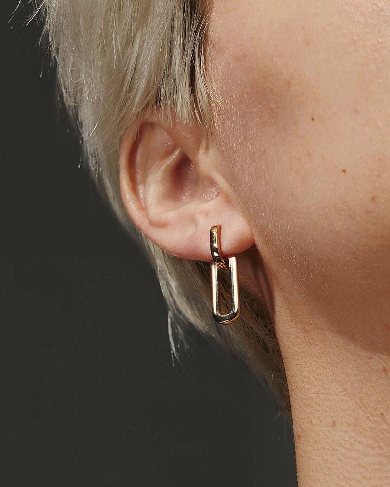 Teeni Silver-Plated Detachable Link Earrings