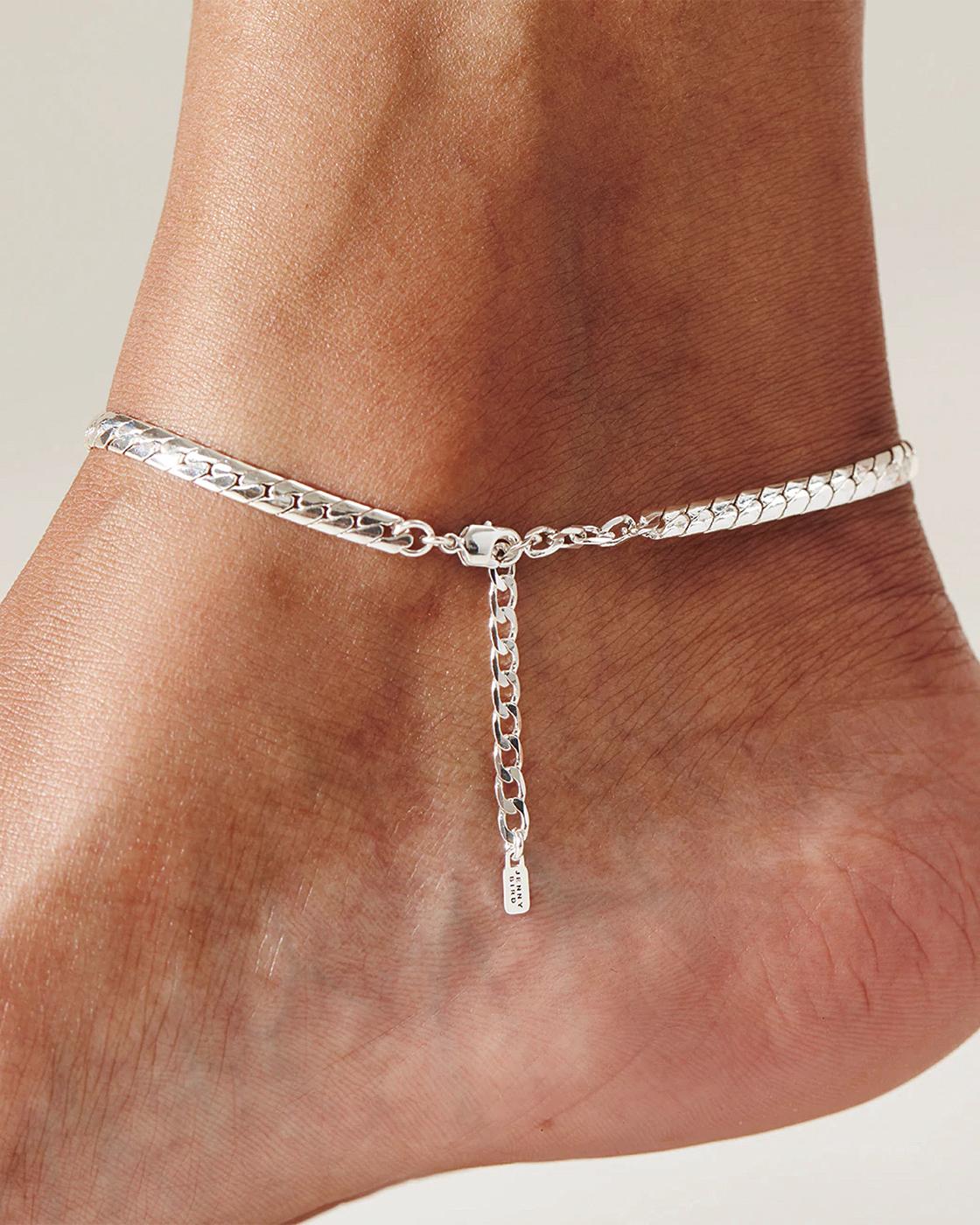 Priya Silver-Plated Snake Chain Anklet