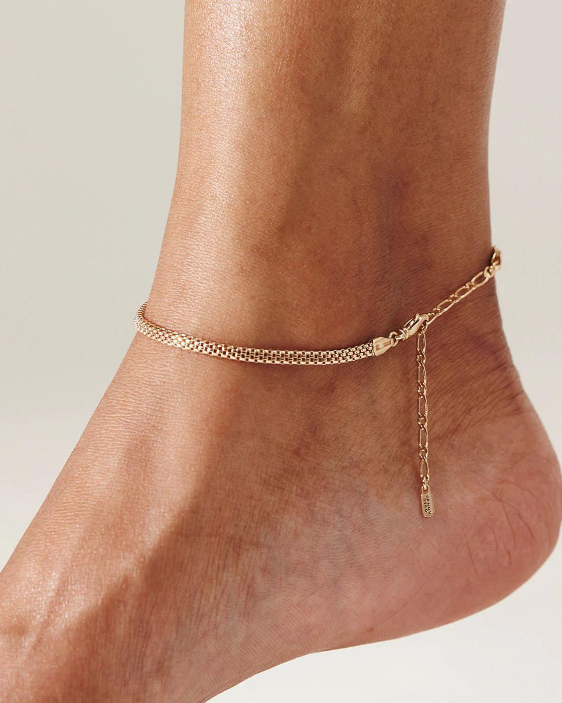 Maren Gold Tone-Dipped Brass Anklet