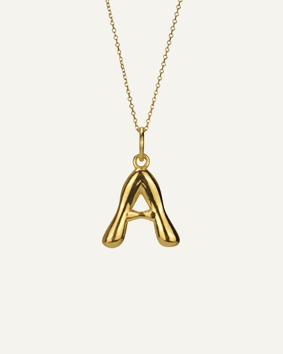 Gold-Plated Sterling Silver Letter Pendant A