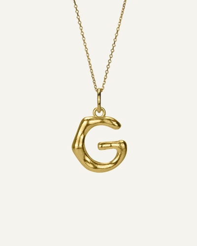 Gold-Plated Sterling Silver Letter Pendant G