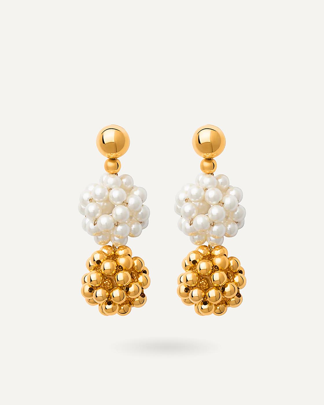 Nido Gold-Plated Classic Pearl Earrings