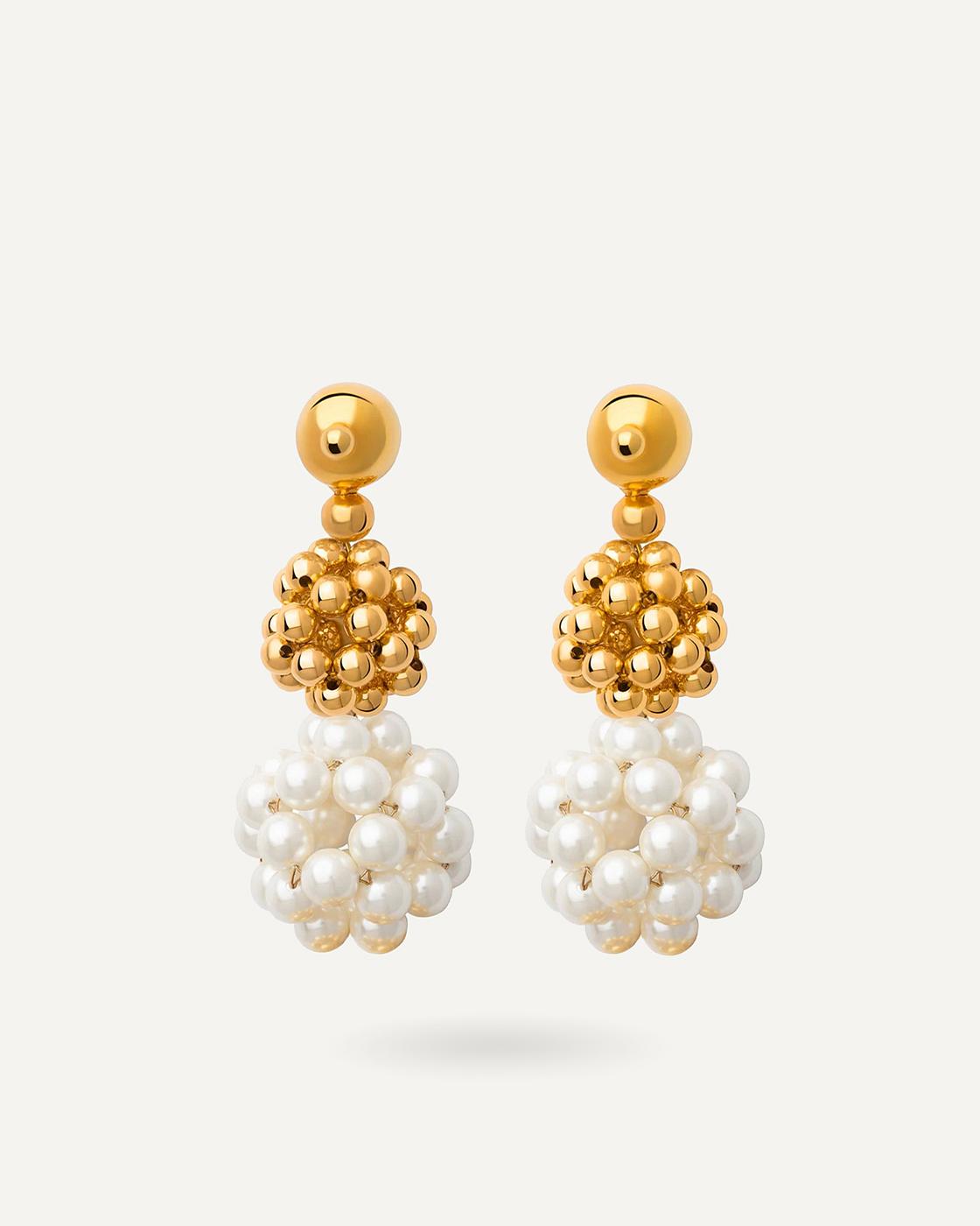 Nido Gold-Plated Mini Pearl Earrings