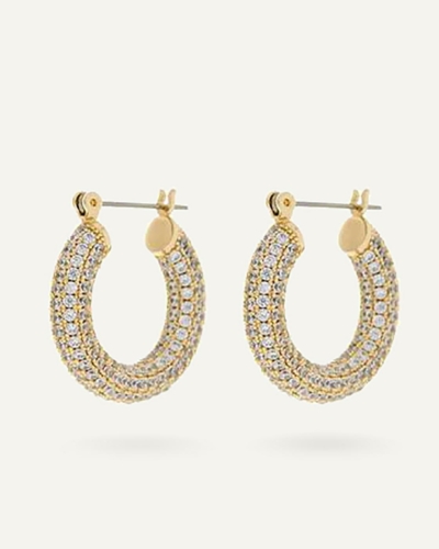Pave Baby Amalfi Gold-Plated Surgical Steel Cubic Zirconia Hoops