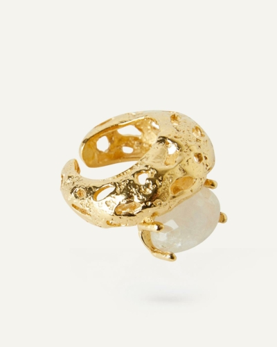 Mayge Gold-Plated Ring with Quartz Stone