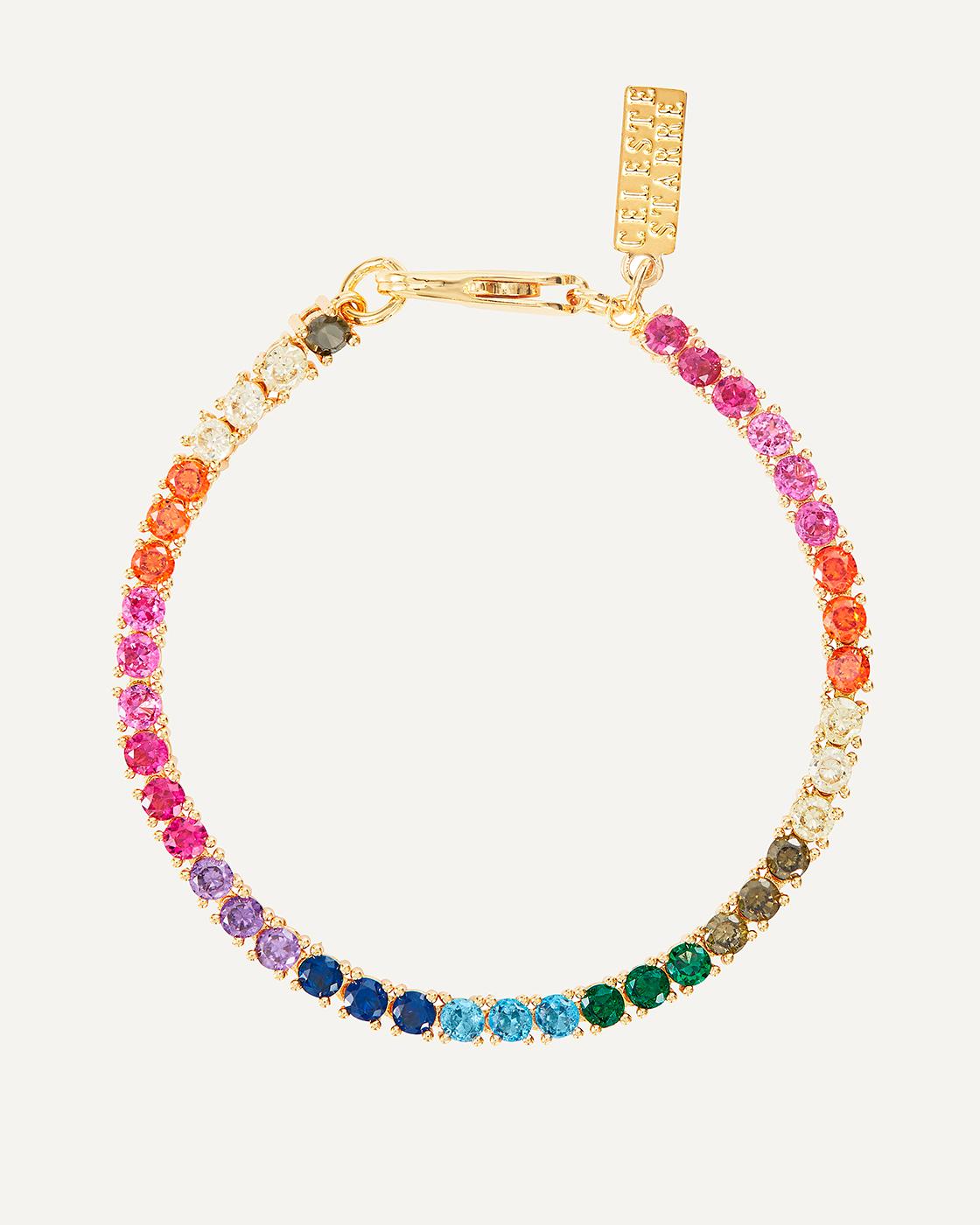 Rainbow Dreams Gold-Plated Tennis Bracelet