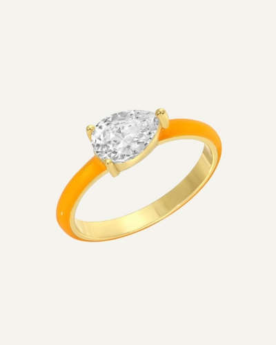 The 90210 Gold-Plated Neon Orange Ring