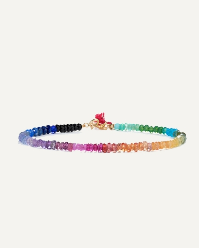 Regenbogen-Edelstein-Perlen-Armband