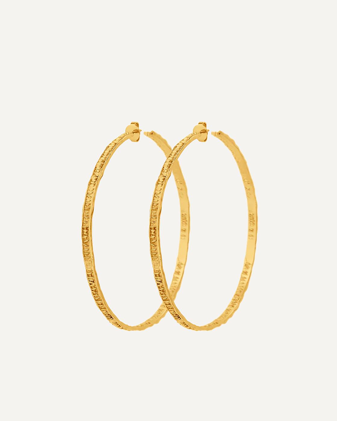 Hula Hoops Gold-Plated Large Earrings