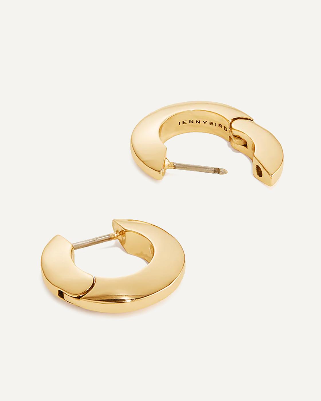 Toni Small Gold-Plated Hinged Hoop Earrings