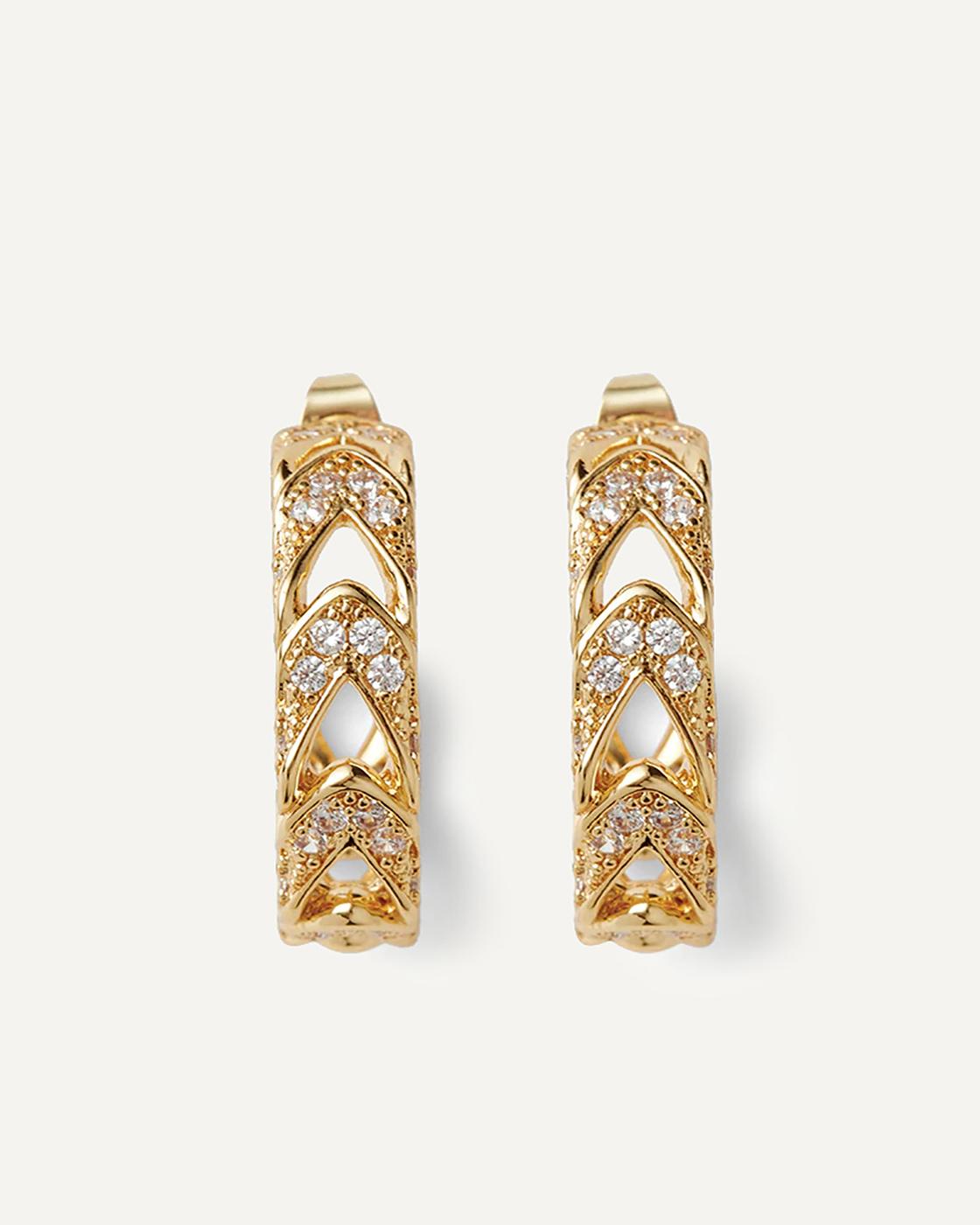 Alexis Gold-Plated Cubic Zirconia Hoops