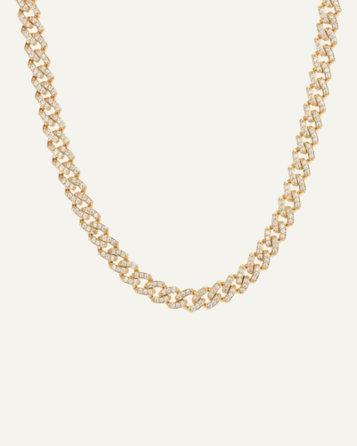 Chunky Vergoldete Mexican Chain Zirkonia-Halskette