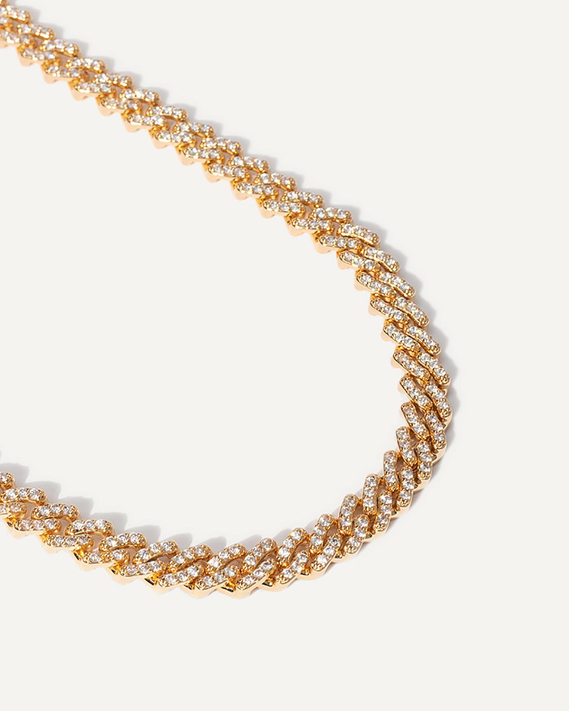 Chunky Gold-Plated Cubic Zirconia Chain