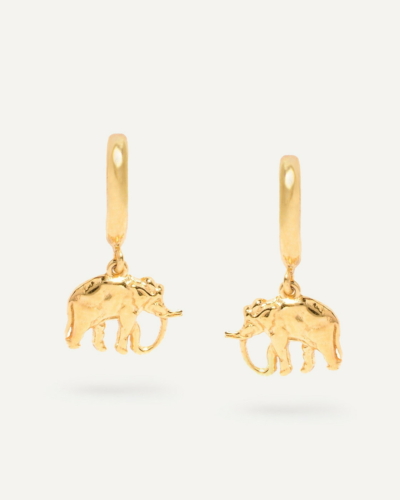 Elephant Gold Vermeil Mini Hoops