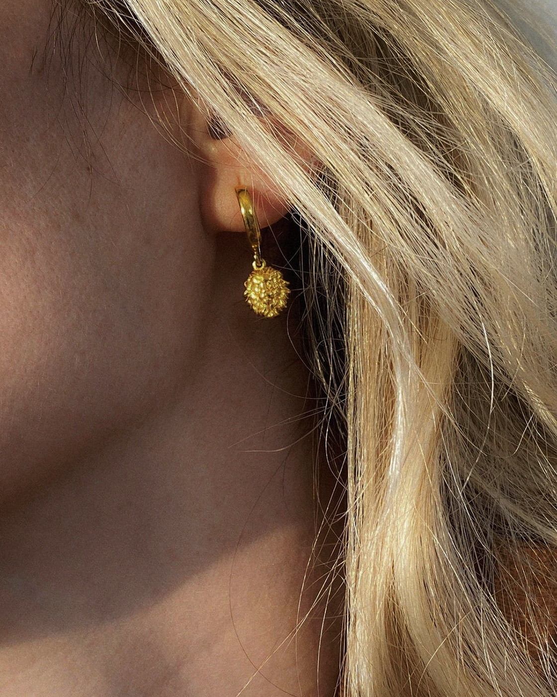Leo Gold Vermeil Mini Earrings