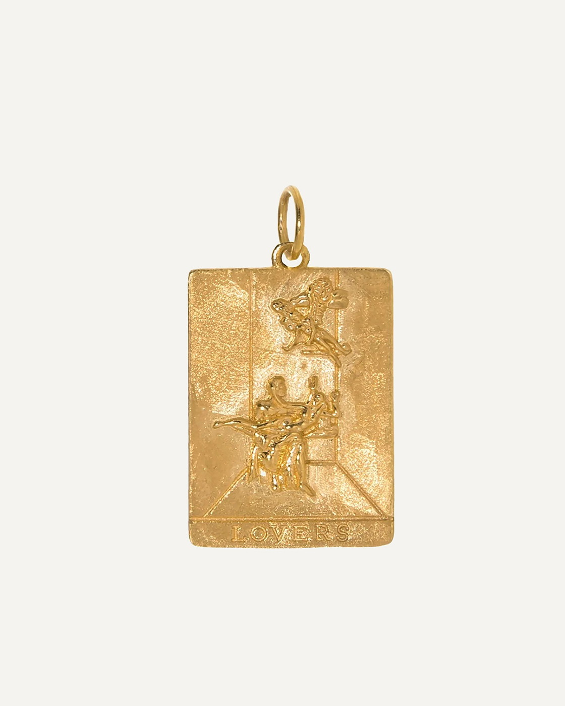 Lovers Yasemi Chain Square Gold Vermeil Pendant Necklace