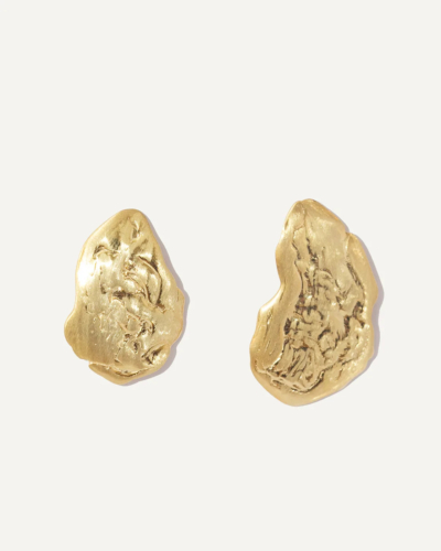 Gold-Plated Sterling Silver Oyster Earrings