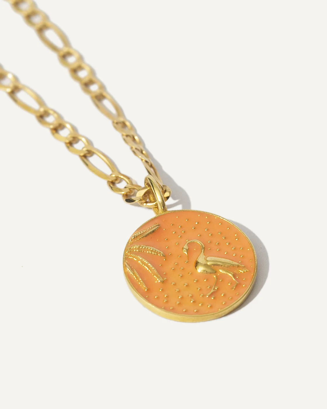 Circe's Heron Vergoldetes rundes kleines griechisches Armband aus Silber
