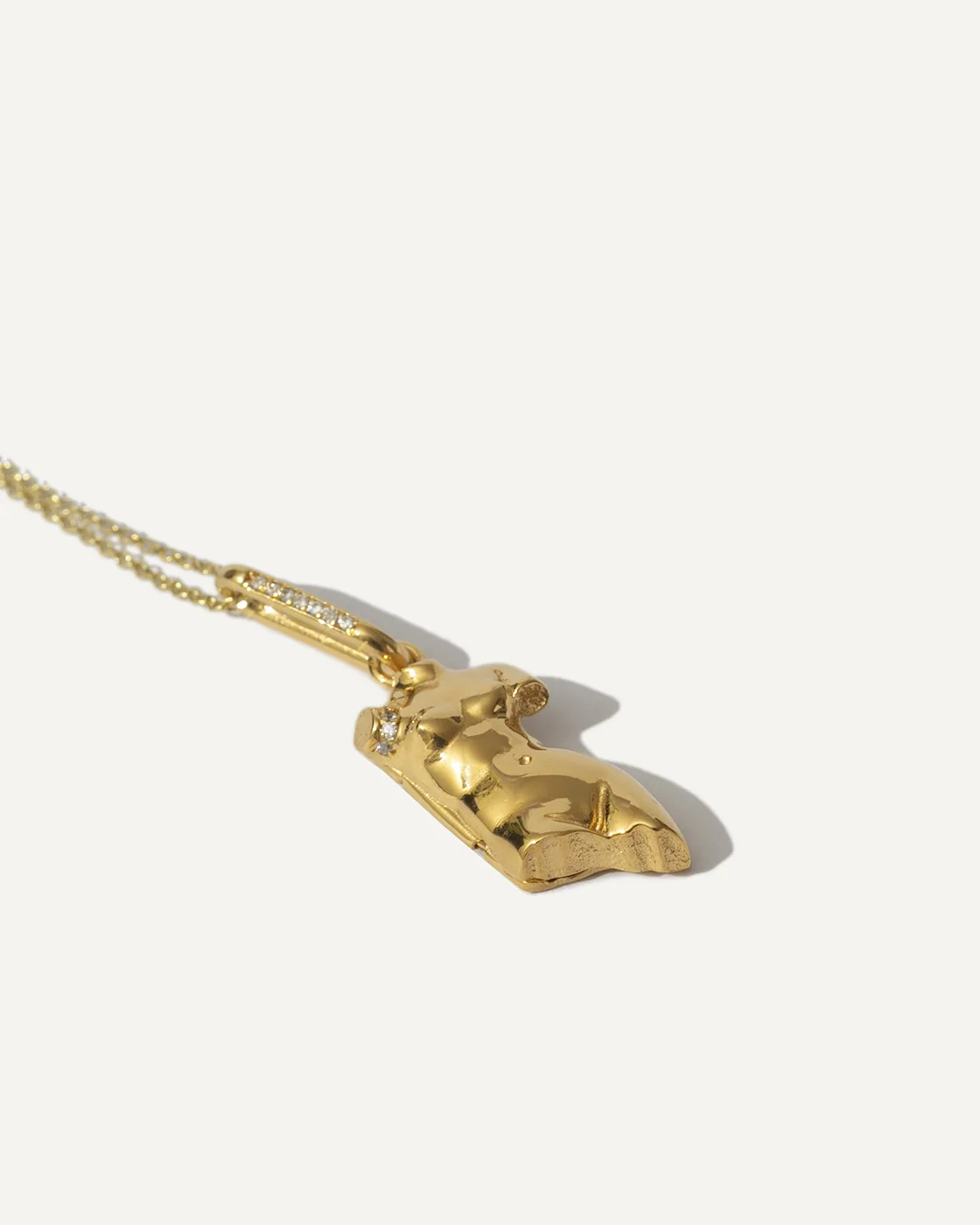 Thea Kleine vergoldete Halskette aus Silber