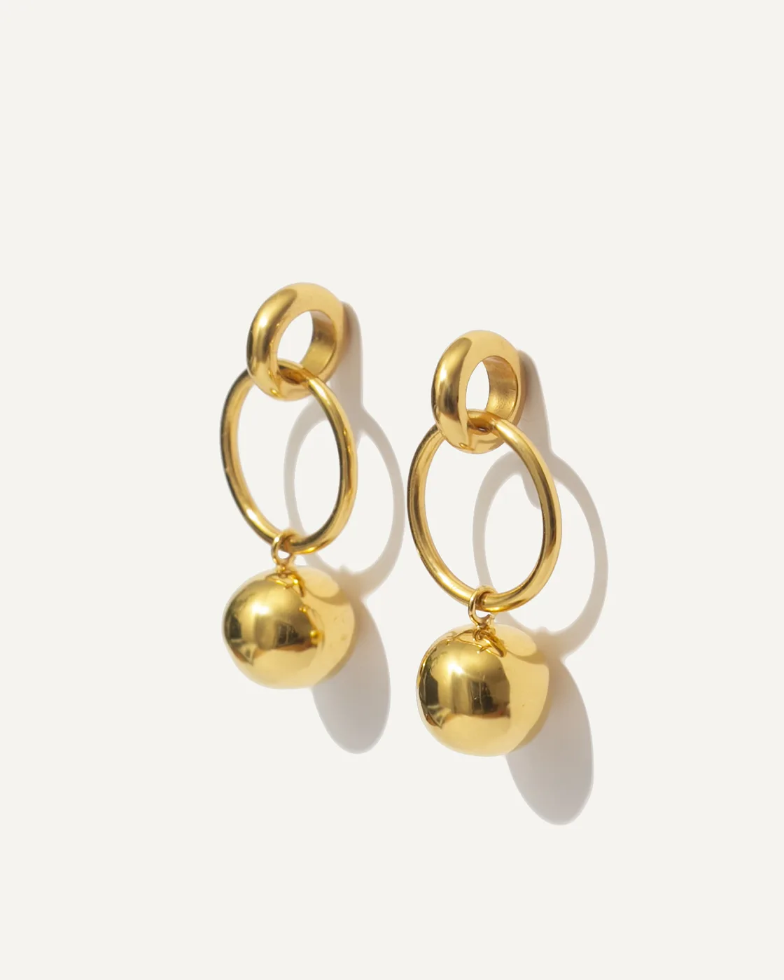 Layla Gold-Plated Sterling Silver Solid Ball Earrings