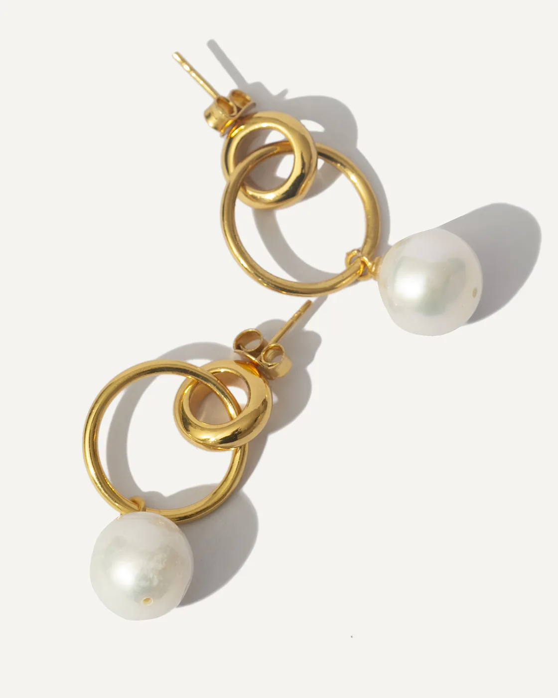 Layla Gold-Plated Sterling Silver Pearl Earrings