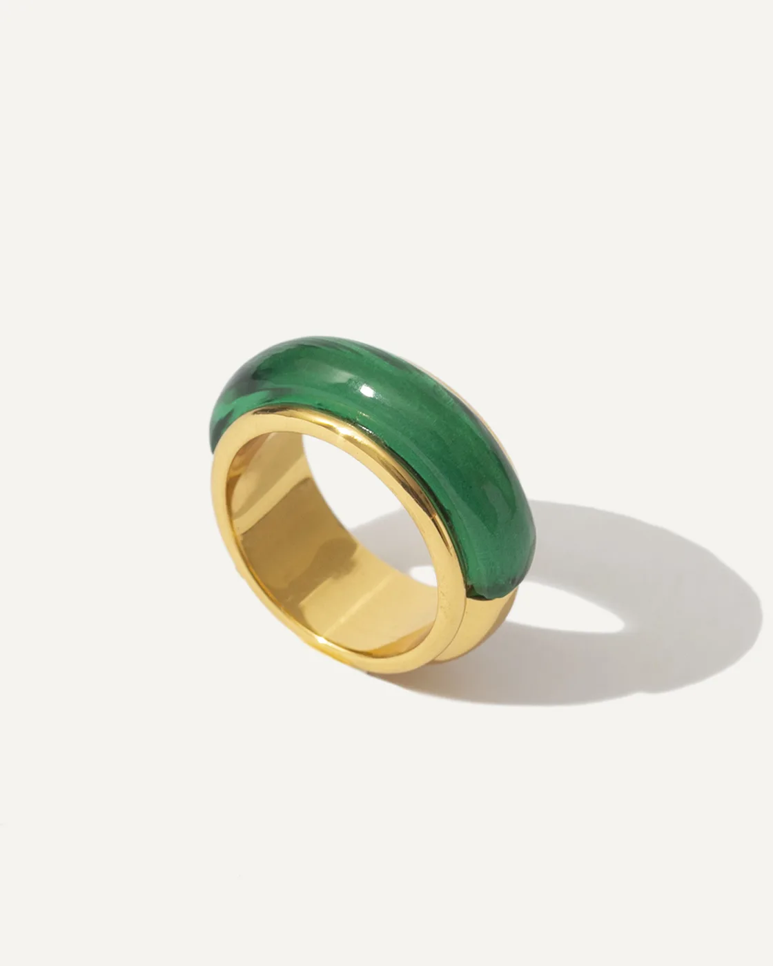 Orion Chunky Ring Emerald Green