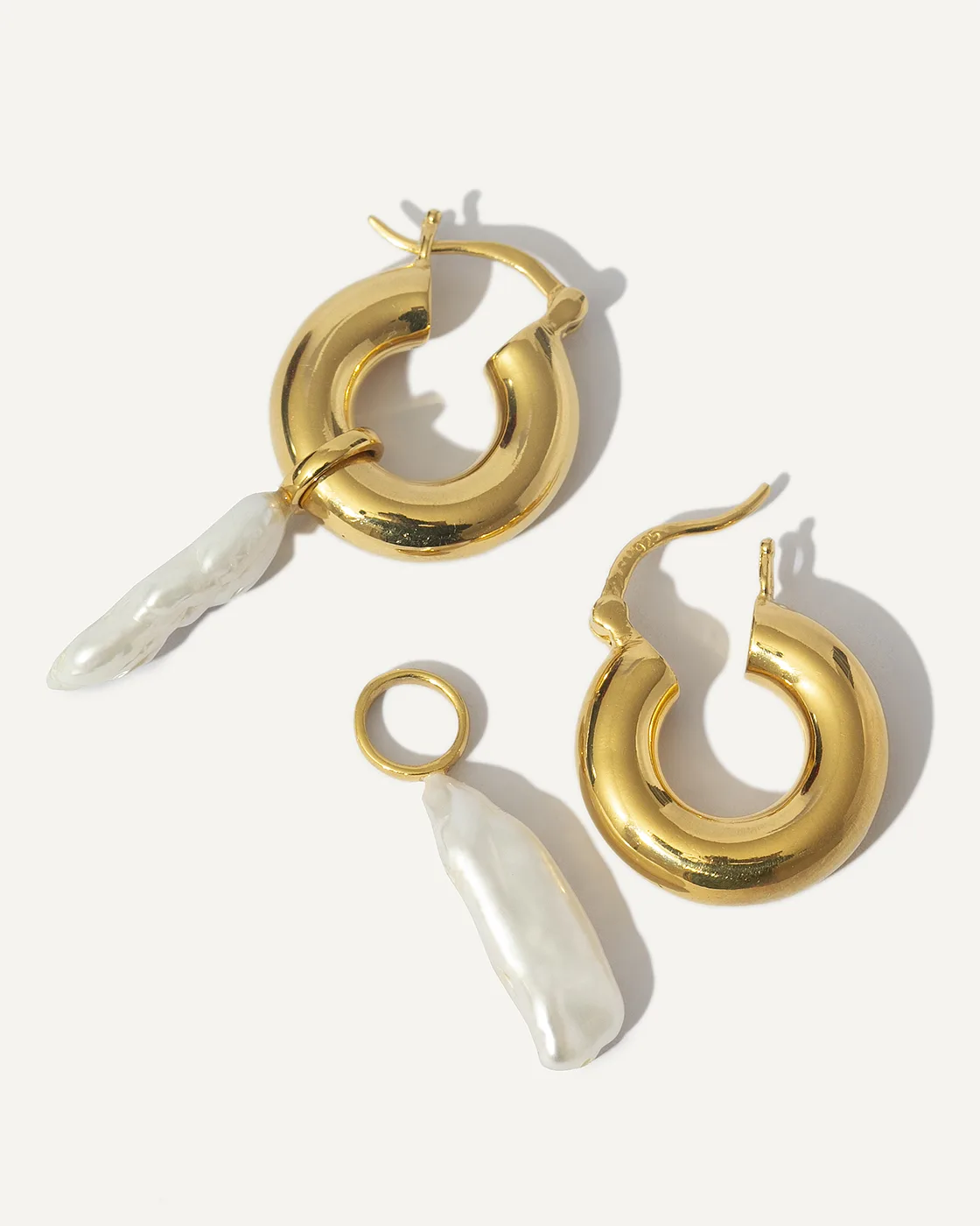 Cassia Long Pearl Earrings