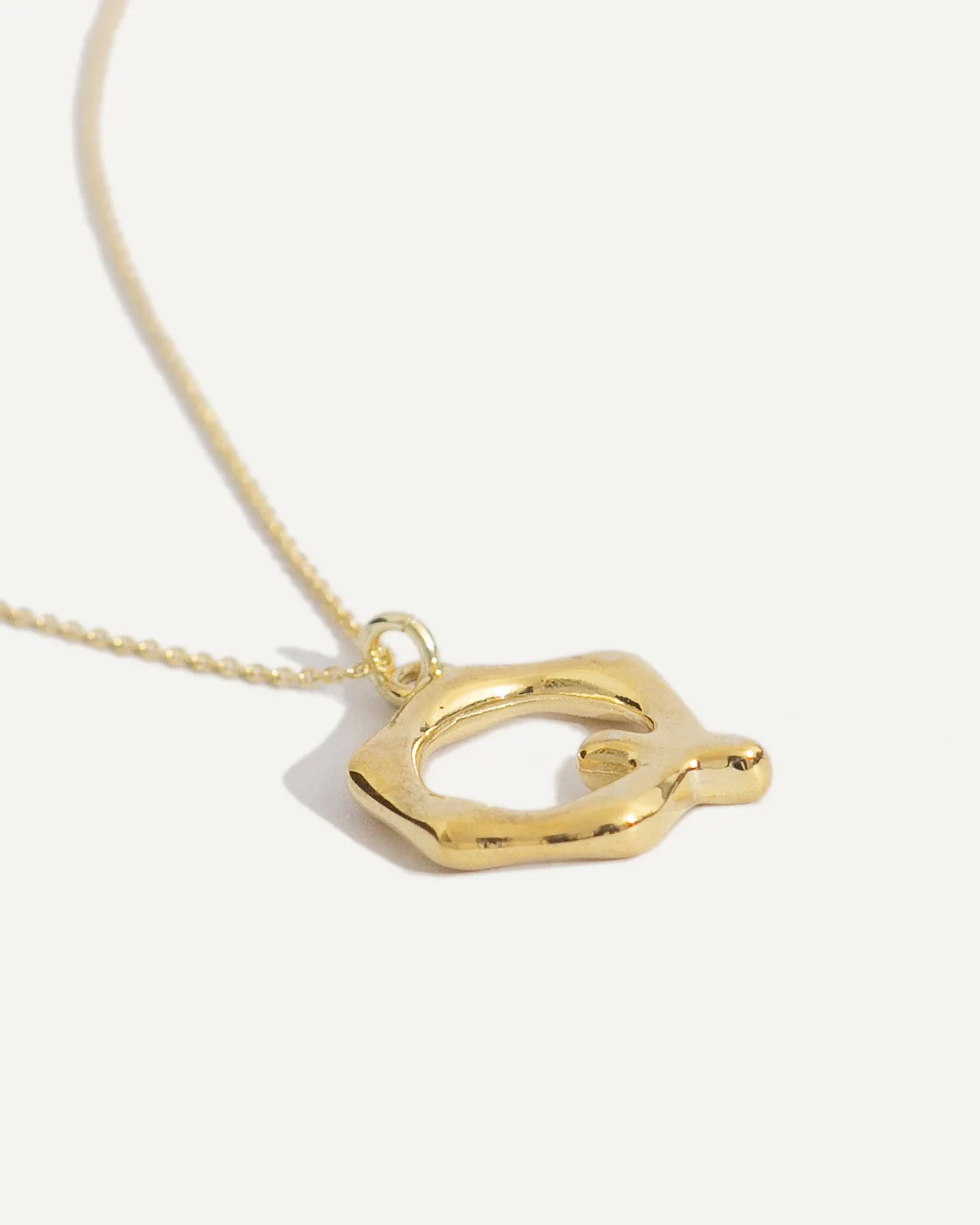 Gold-Plated Sterling Silver Letter Pendant Q