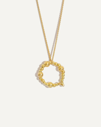 Gold-Plated Sterling Silver Moon Pendant Necklace