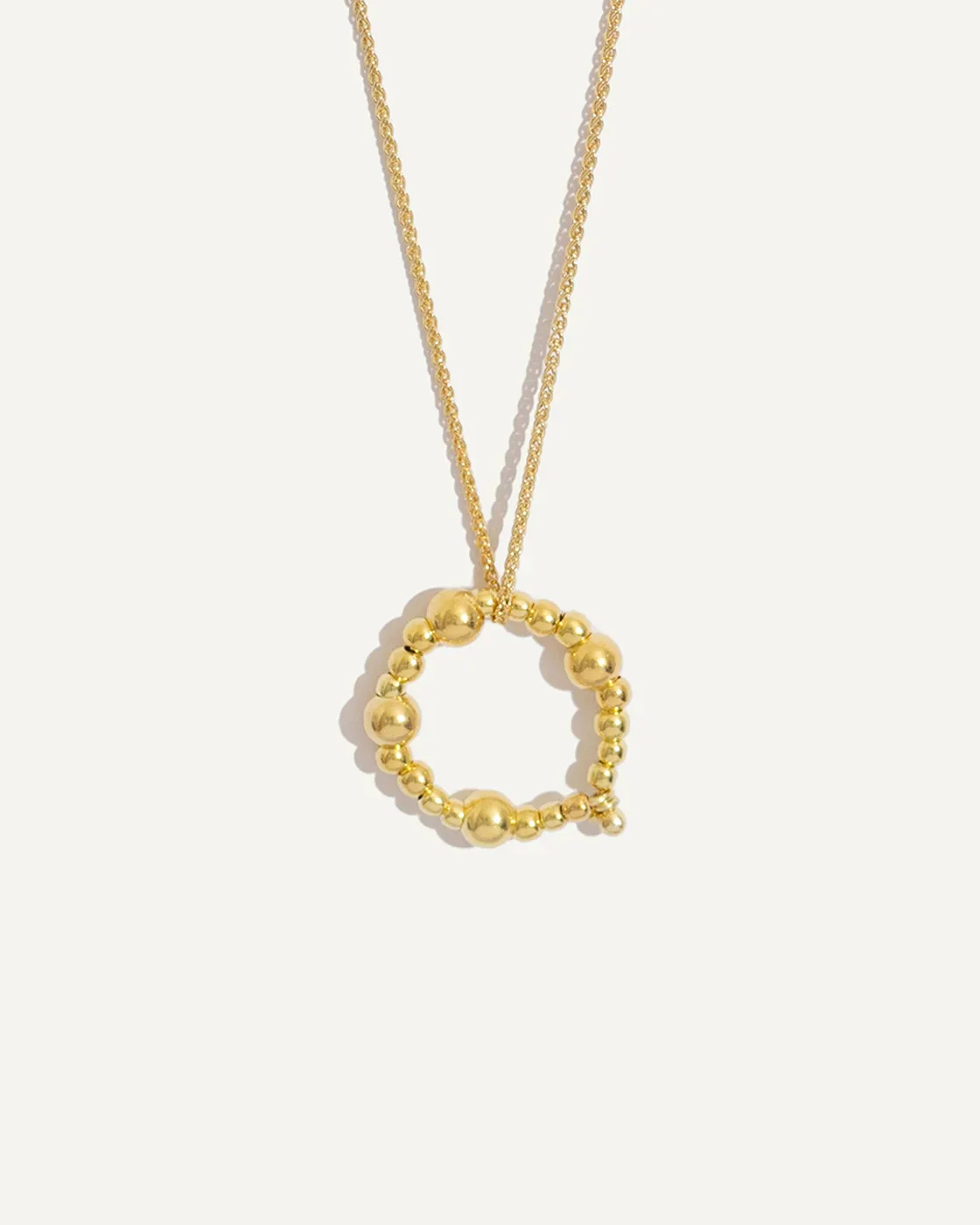 Gold-Plated Sterling Silver Moon Pendant Necklace