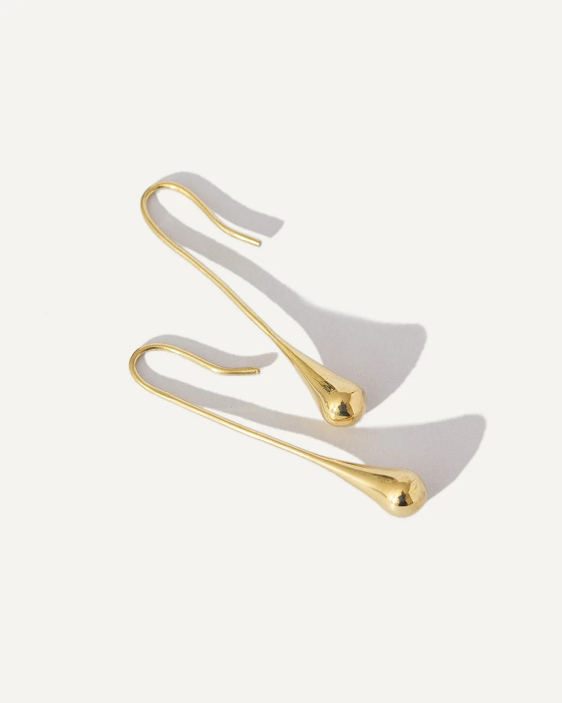 Gold-Plated Silver Drop Earrings