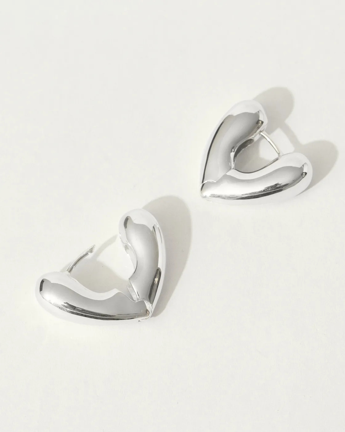 Herz-Ohrringe aus Sterlingsilber Klein