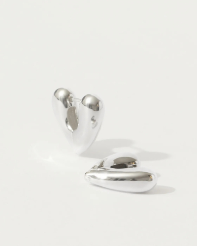 Herz-Ohrringe aus Sterlingsilber Klein