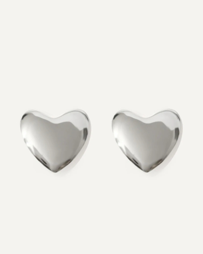 Sinnliche Herz-Ohrringe aus Sterlingsilber Gross