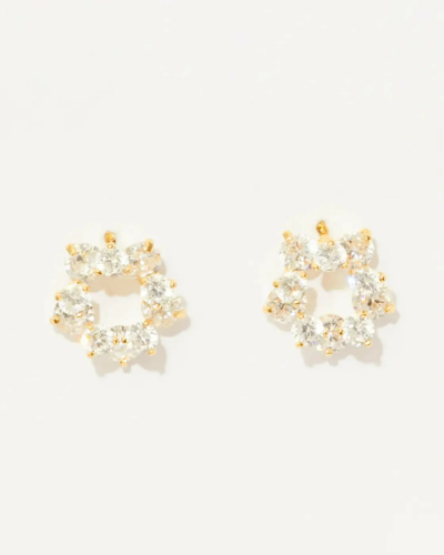 Babe Stud Gold-Plated Zirconia Earrings