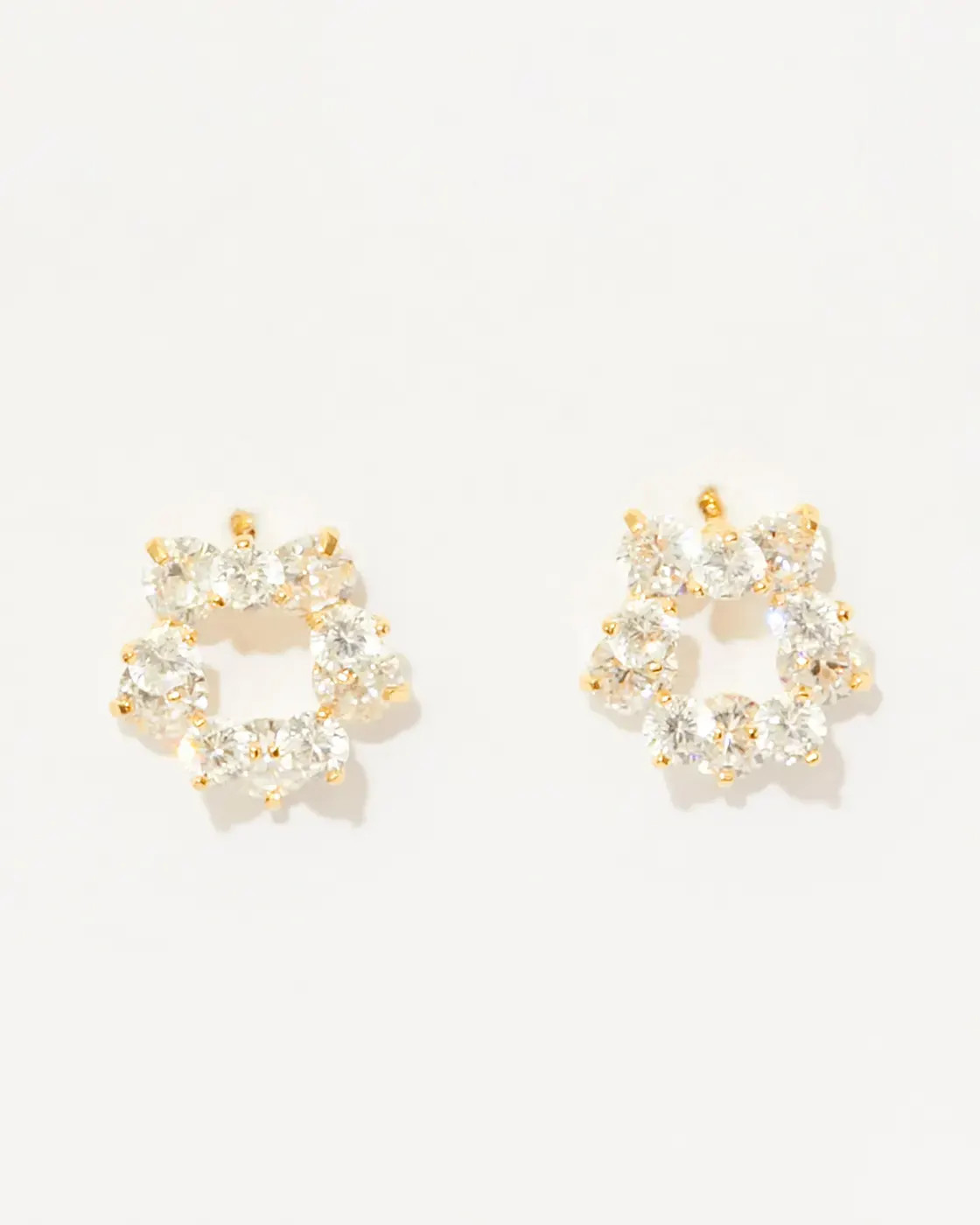 Babe Stud Gold-Plated Zirconia Earrings