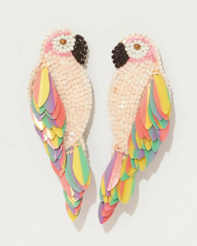 Multicoloured Beaded Ara Earrings