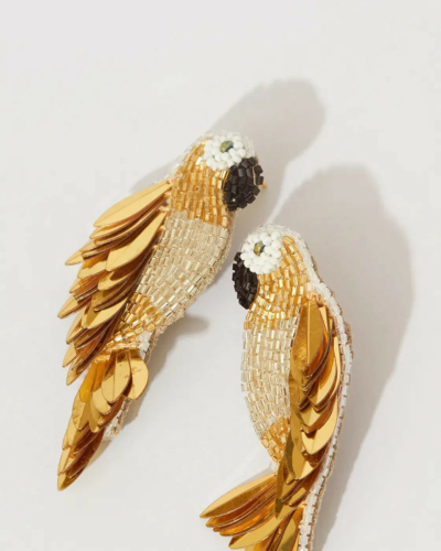 Beaded Ara Earrings Gold