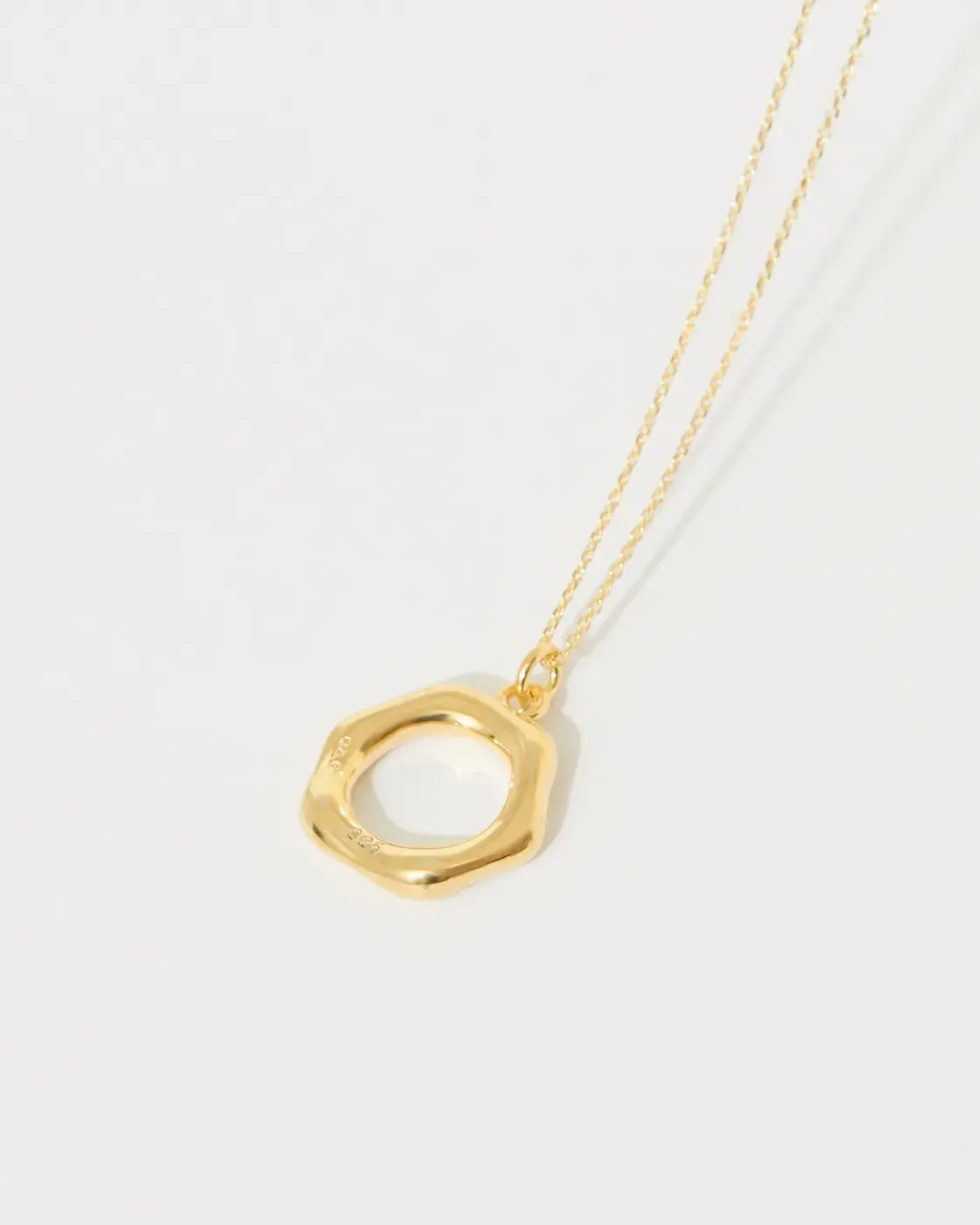 Gold-Plated Sterling Silver Letter Pendant O