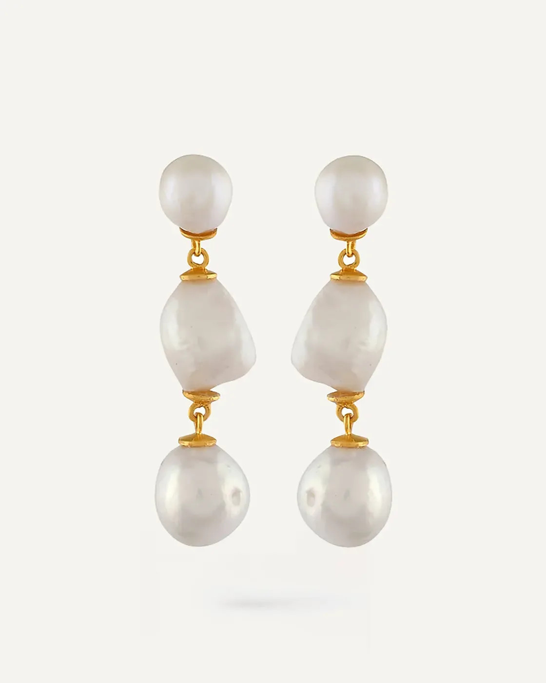 Tilda Gold-Plated Sterling Silver Pearl Drop Earrings