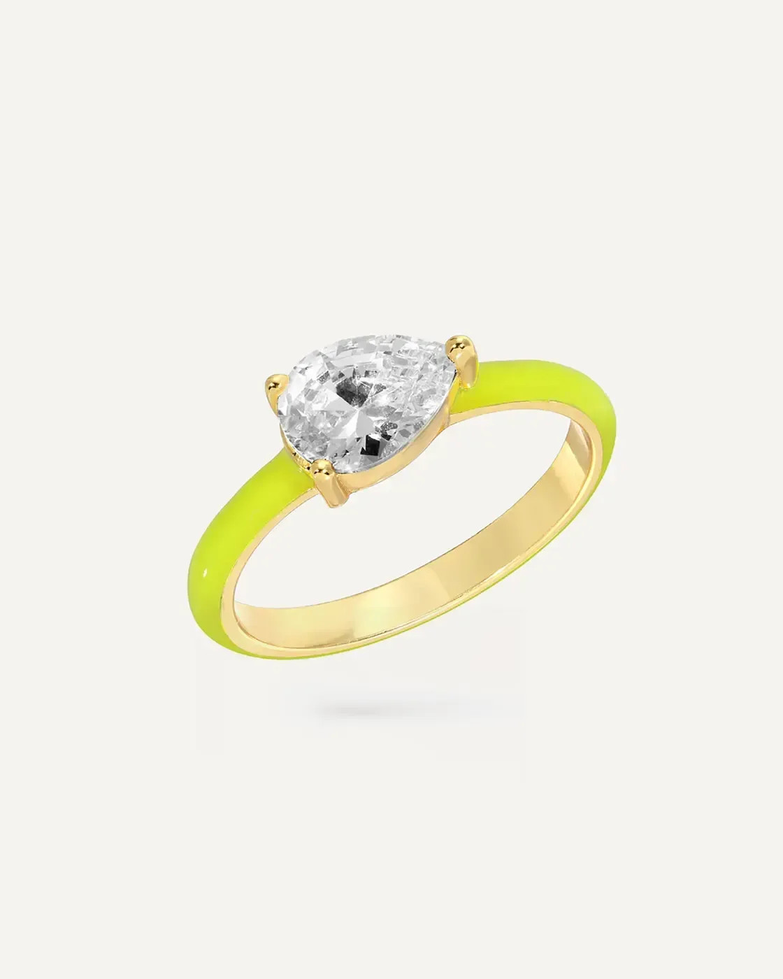 The 90210 Gold-Plated Neon Green Ring