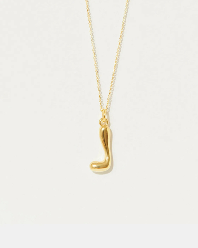 Gold-Plated Sterling Silver Letter Pendant J