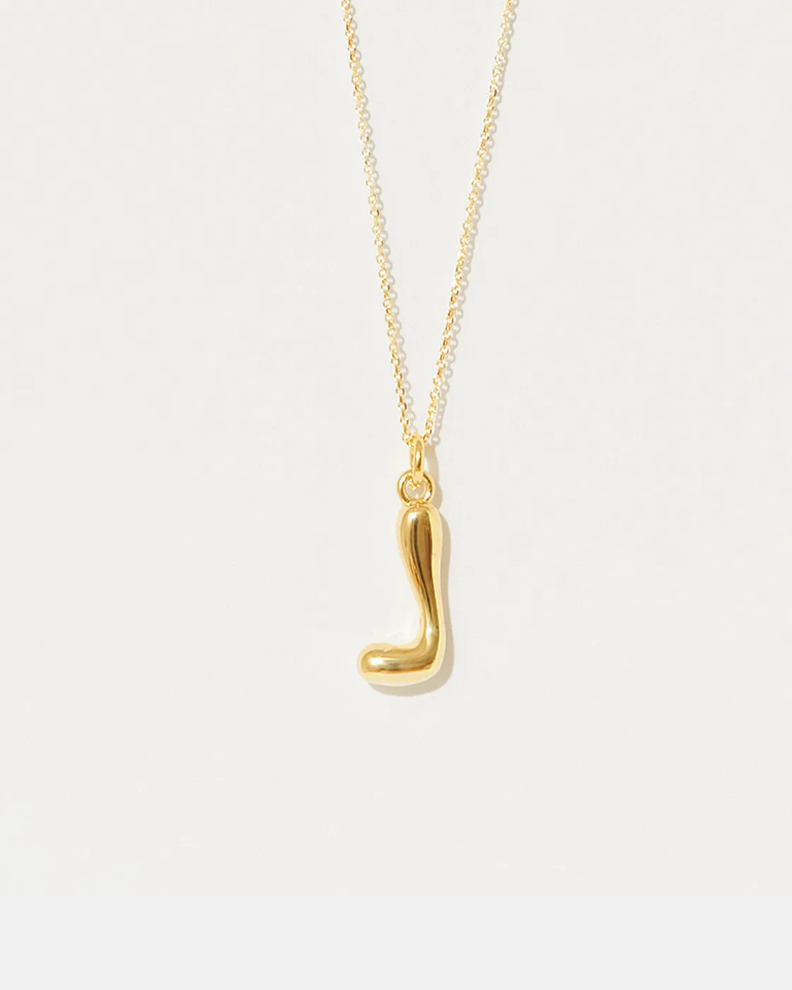 Gold-Plated Sterling Silver Letter Pendant J