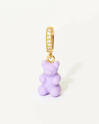 Nostalgia Bear Gold-Plated Resin and Cubic Zirconia Pendant with Pave Connector - Just pinot