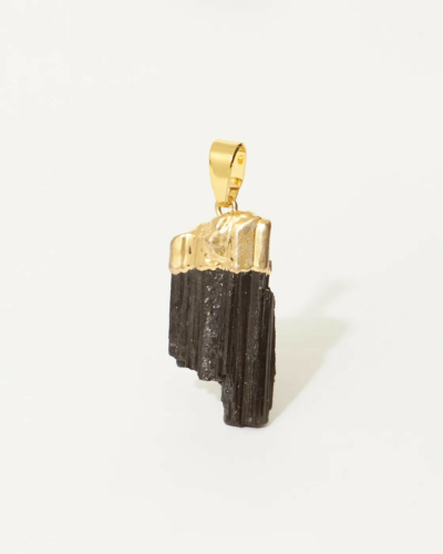 Tourmaline Gold-Plated Pendant with Classic Connector