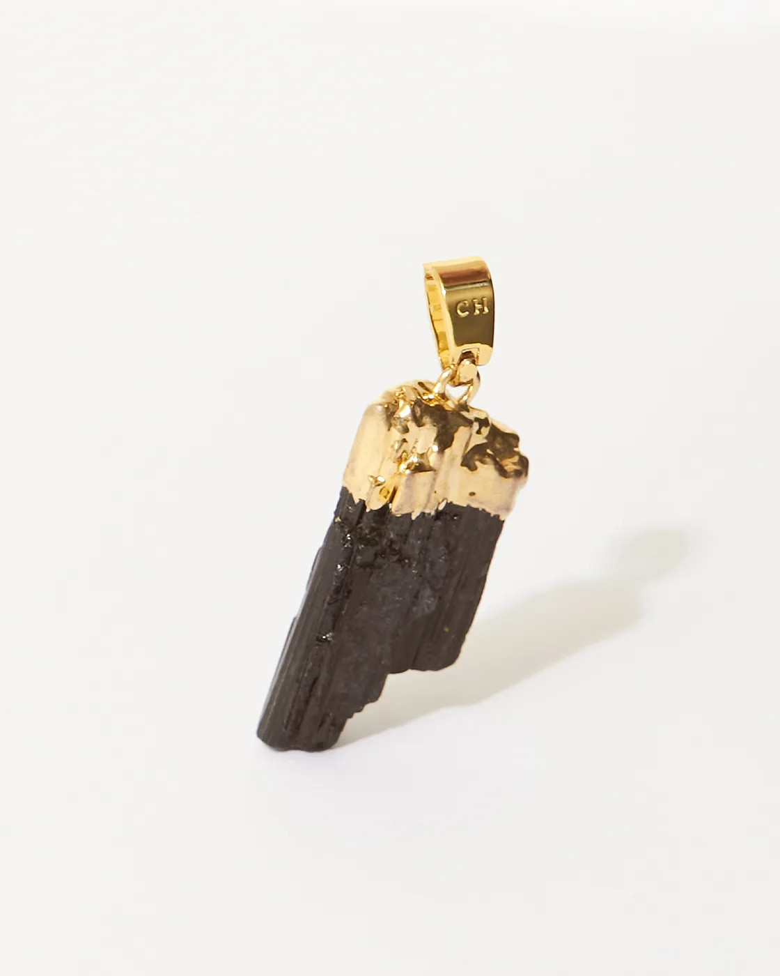 Tourmaline Gold-Plated Pendant with Classic Connector