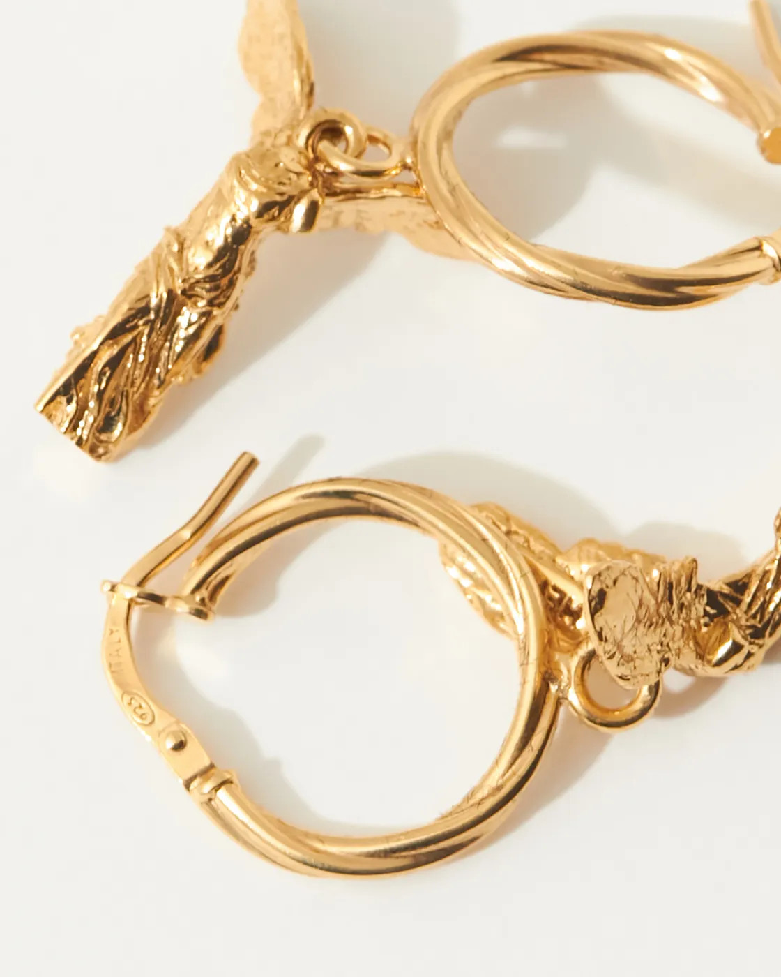 Niki Gold Vermeil Vintage Hoop Earrings